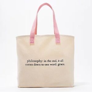Philosophy Canvas Tote 12”x9” - Gift Bag
